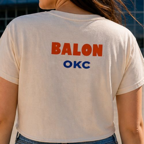 OKC Thunder Custom Crop Tee – One of One | XL Relaxed Fit | BAM Studio