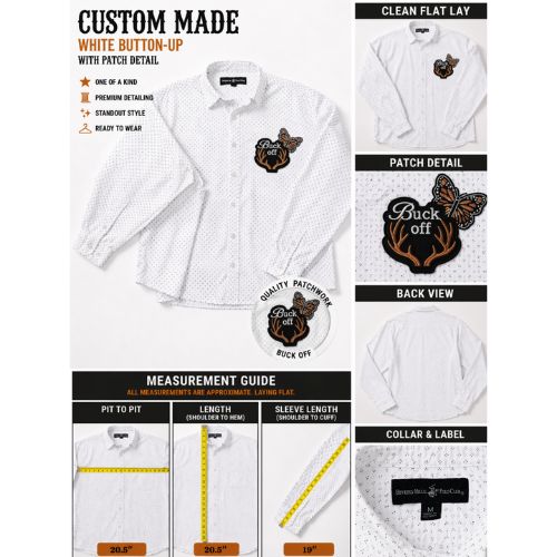 Beverly Hills Polo Club Button Down | Size M | Custom Crop | Patchwork
