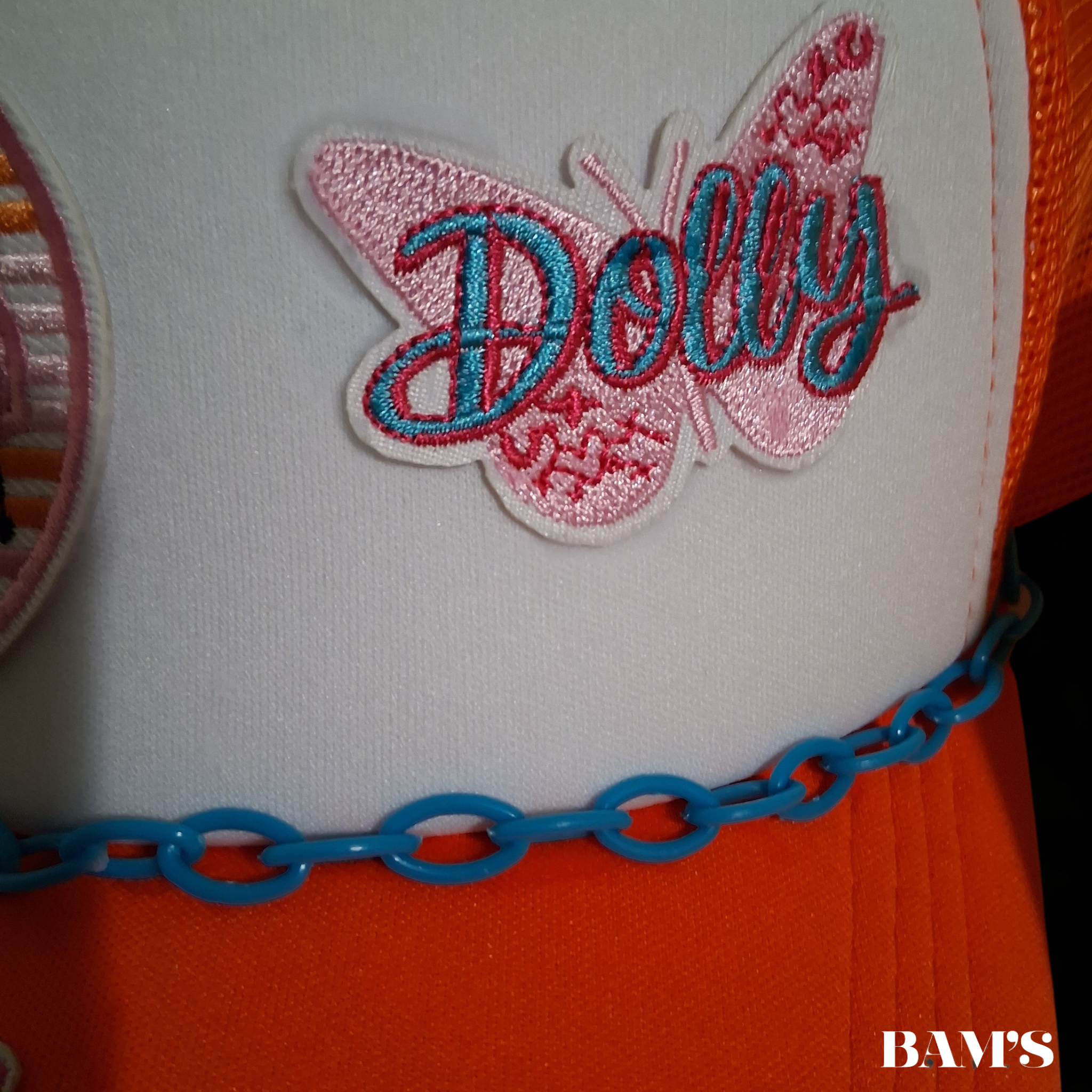 Custom | Western Style Trucker Hat | Texas River Time | Dolly | Orange | Snap Back