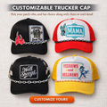 CUSTOMIZABLE | Western Style Trucker Hat | Vintage Trucker Snap Back | New