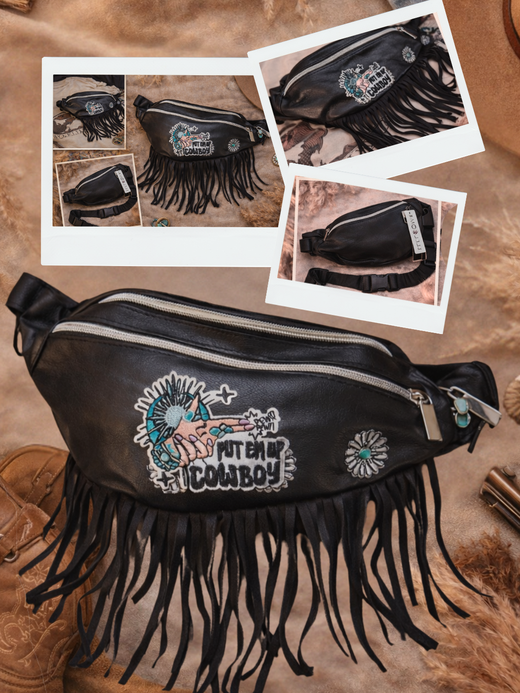 Custom 2 Fly Fringe Bum Bag Western Fanny Pack | BAM Studio One of One Boho
