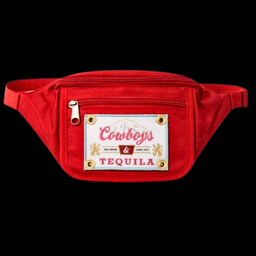 Custom Cowboys & Tequila Red Fanny Pack Belt Bag Western Festival Crossbody |Statement