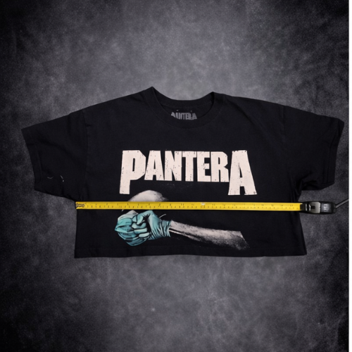 Custom Pantera Cropped Band Tee – 1 of 1 BAM Studio Cut | Size L | Rare