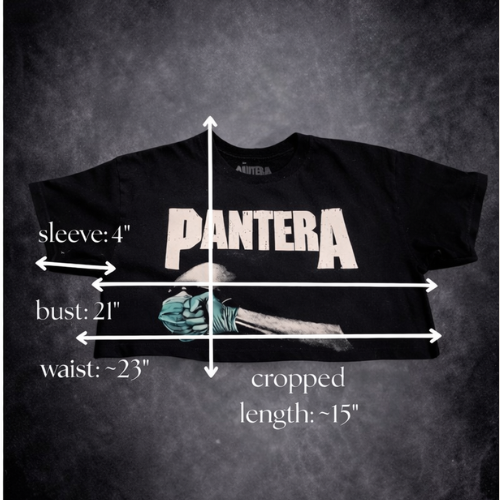 Custom Pantera Cropped Band Tee – 1 of 1 BAM Studio Cut | Size L | Rare