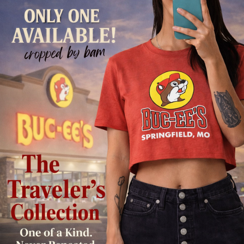 Custom Buc-ee’s Cropped Tee | Springfield Missouri |One-of-One Road Trip Graphic