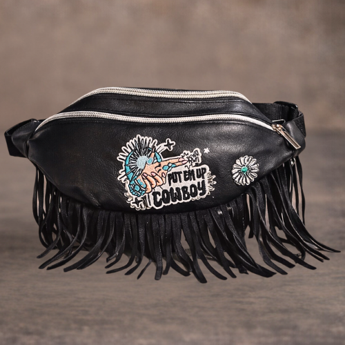 Custom 2 Fly Fringe Bum Bag Western Fanny Pack | BAM Studio One of One Boho