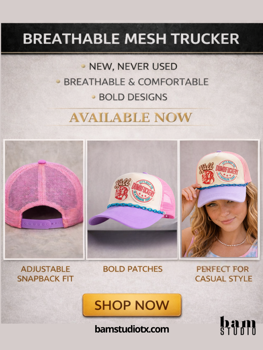 Custom Keep the Dumbfuckery to a Minimum” | Pink Purple Western Cowgirl Trucker Hat NEW