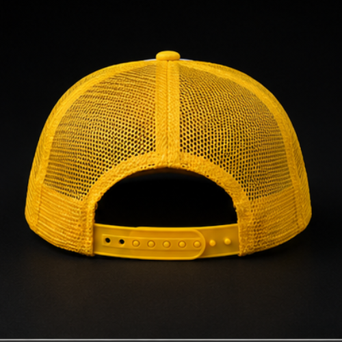 Custom Western Style Trucker Hat | Yeehaws & Hellnaws Trucker Hat | Yellow | Snap Back