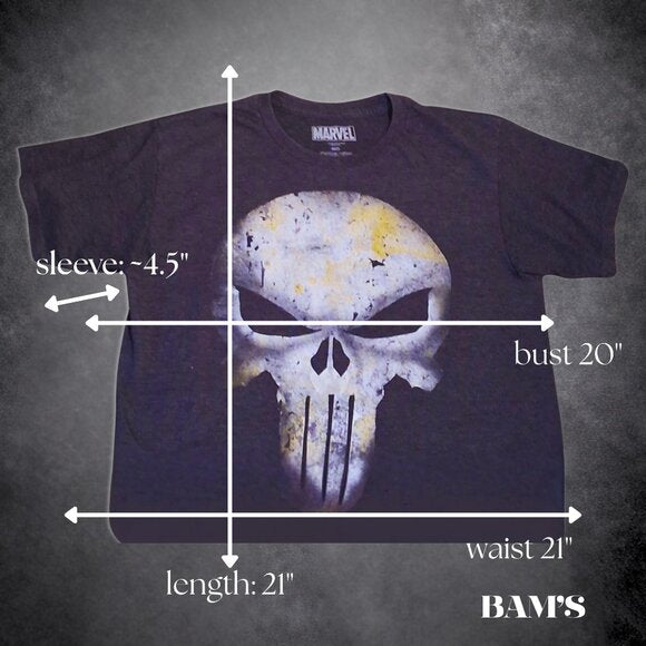 Custom Marvel Punisher Skull Crop Top | Custom Cropped by BAM | Heroes & Villains